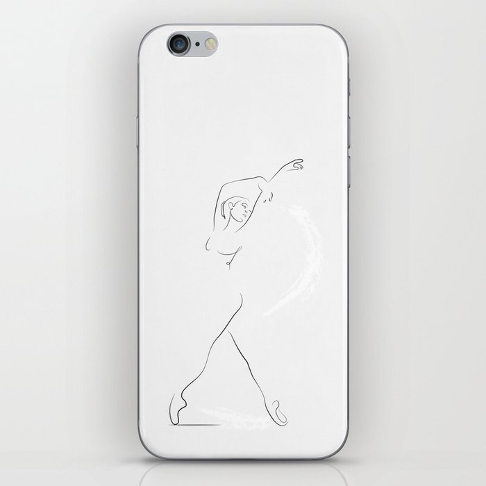 700x700 reminisce', dancer line drawing iphone skin - Iphone Line Drawing