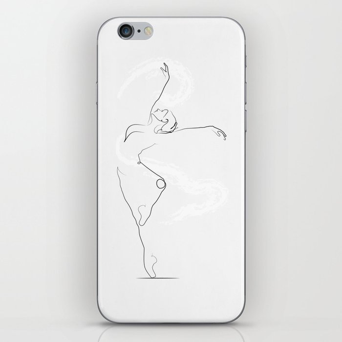700x700 unfurl', dancer line drawing iphone skin - Iphone Line Drawing