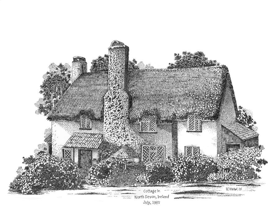 900x681 irish cottage in ireland drawing - Ireland Drawing