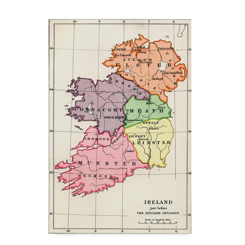 800x800 Charlton Home Map Of Ireland To Drawing Print - Ireland Map Drawing