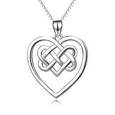 225x225 heart necklace pendant sterling silver good luck irish - Irish Claddagh Drawing