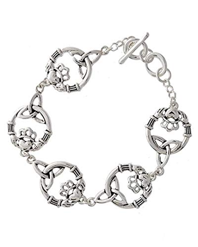 400x500 irish claddagh bracelet celtic silver tone jewelry - Irish Claddagh Drawing
