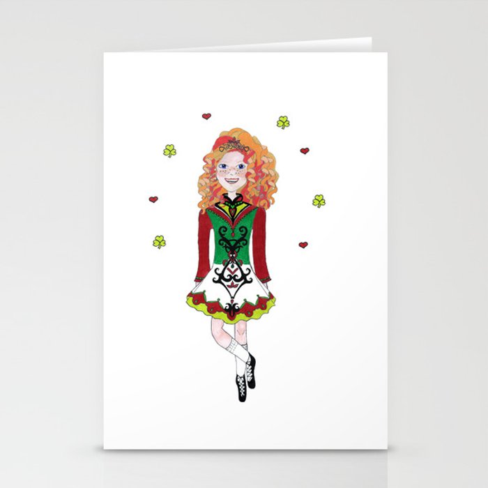 700x700 irish dancing girl stationery cards - Irish Dancer Drawing