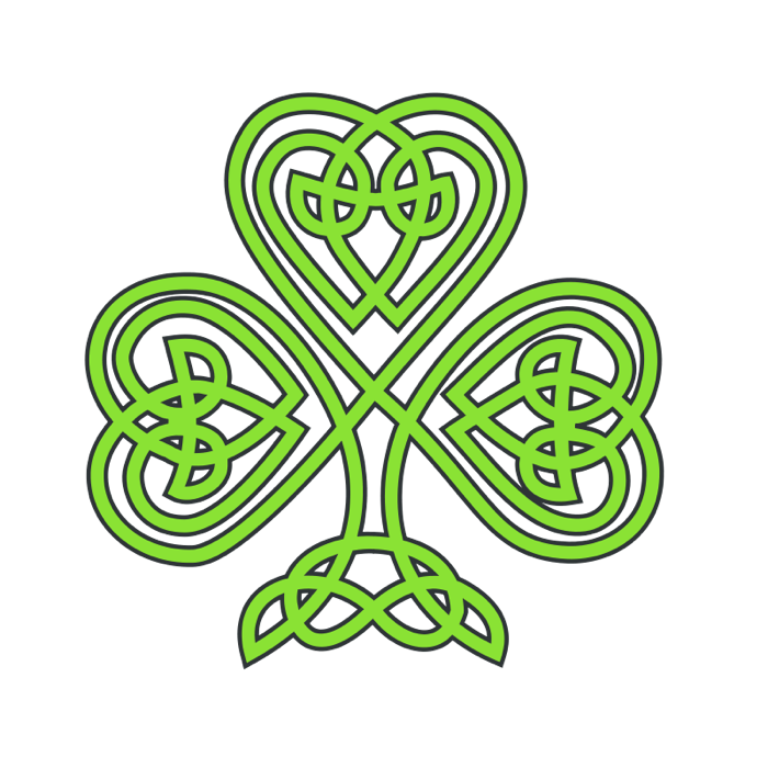 700x700 clover drawings clipart of shamrocks and four leaf clovers - Irish Drawings