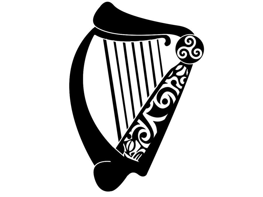 900x675 Harp Drawing Free Download - Irish Harp Drawing