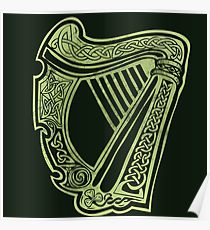 210x230 irish harp drawing posters redbubble - Irish Harp Drawing
