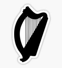210x230 irish harp drawing stickers redbubble - Irish Harp Drawing