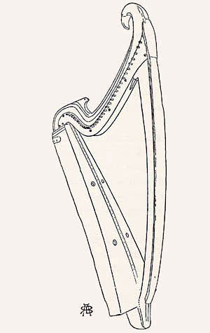 300x475 Sirr Harp - Irish Harp Drawing