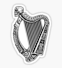 210x230 Celtic Harp Drawing Stickers Redbubble - Irish Harp Drawing