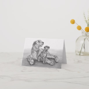 307x307 Irish Wolfhound Cards Zazzle Uk - Irish Wolfhound Drawing