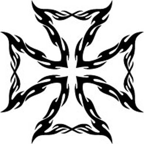 500x500 Tribal Iron Cross Vinyl Decal Sticker Car Truck Tattoo Car - Iron Cross Drawing