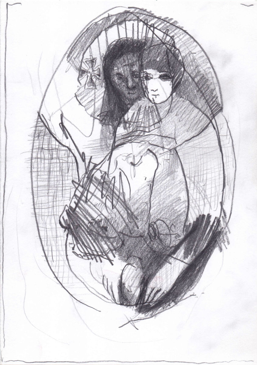 845x1200 Untitled Drawing Ca Format Drawing - Iron Cross Drawing