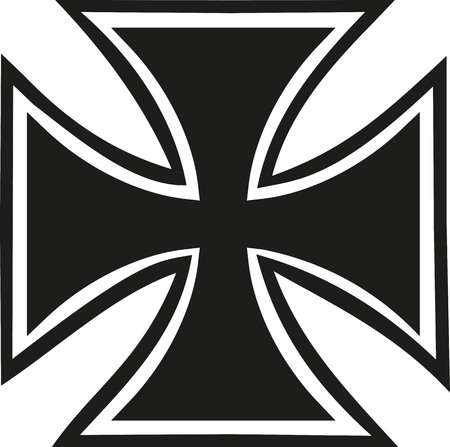 450x447 iron cross outline stock vector iron cross with contour - Iron Cross Drawing