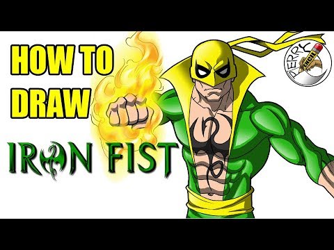 480x360 How To Draw Iron Fist Step - Iron Fist Drawing