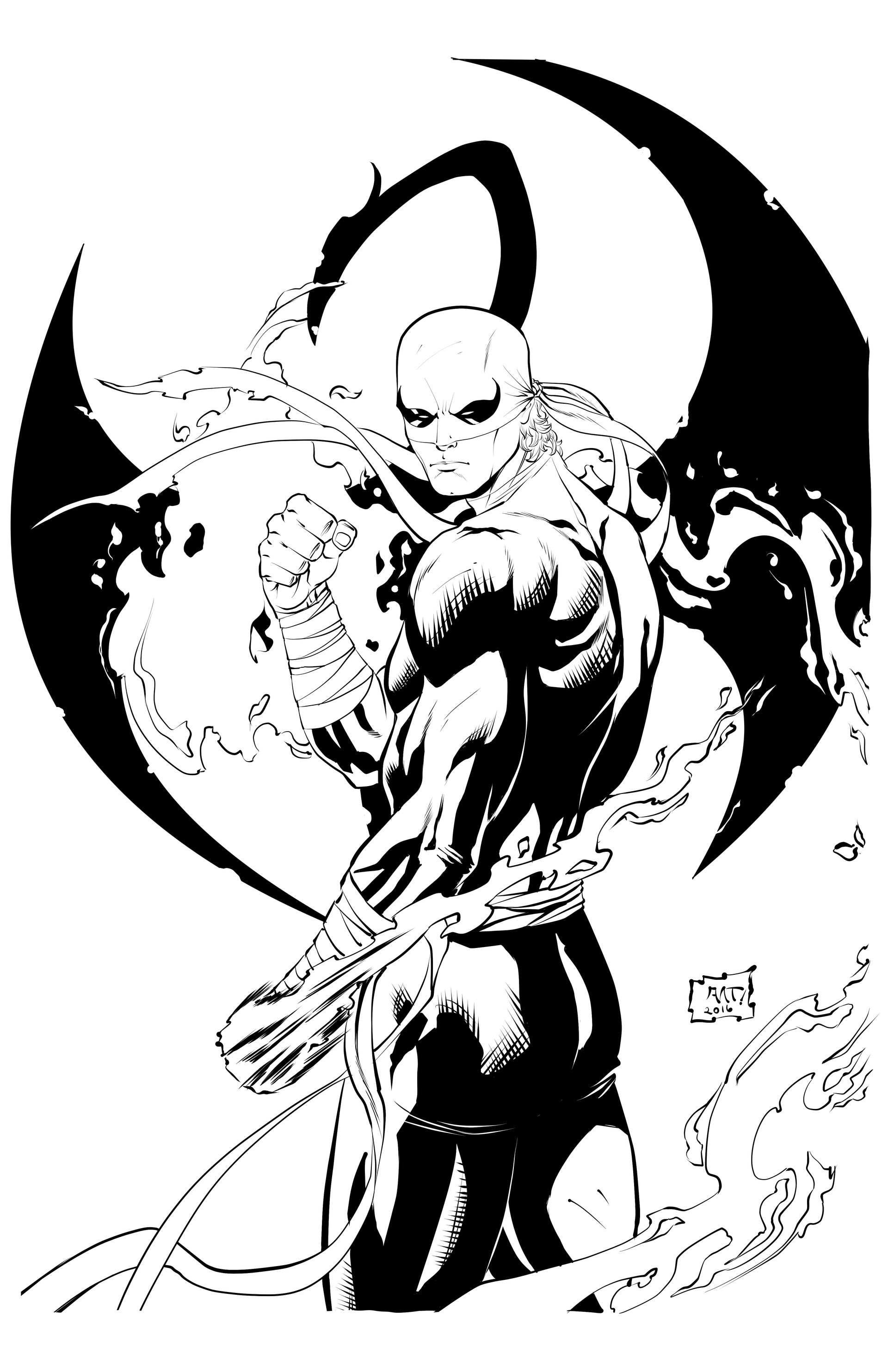 1920x2967 Antonio Agustinho - Iron Fist Drawing