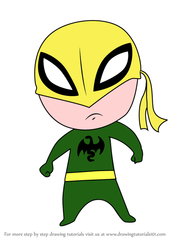 567x800 Learn How To Draw Chibi Iron Fist - Iron Fist Drawing