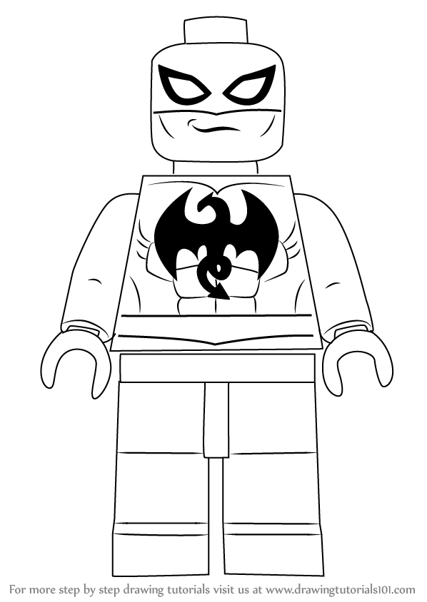 598x844 Learn How To Draw Lego Iron Fist - Iron Fist Drawing