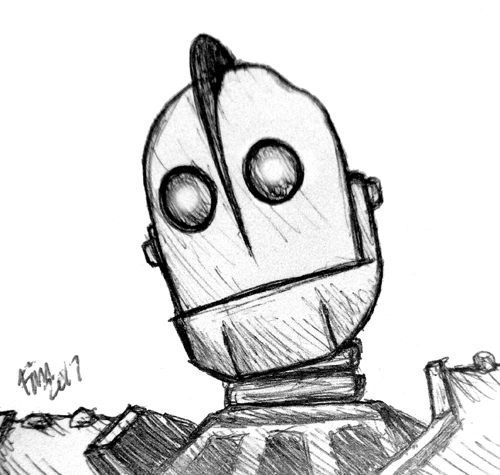 500x475 Searching For 'the Iron Giant' - Iron Giant Drawing