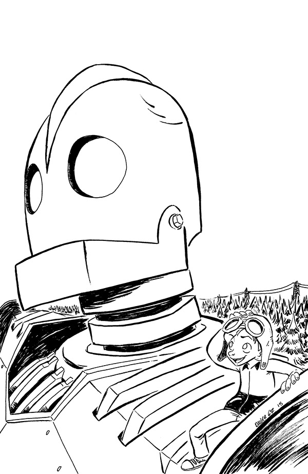600x923 The Iron Giant Fanart On Pantone Canvas Gallery - Iron Giant Drawing