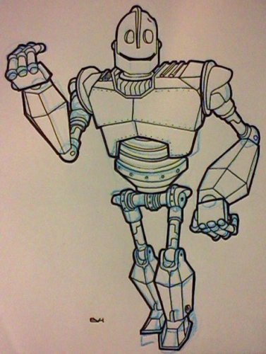 377x500 Doodle Iron Giant Doodle A Day - Iron Giant Drawing