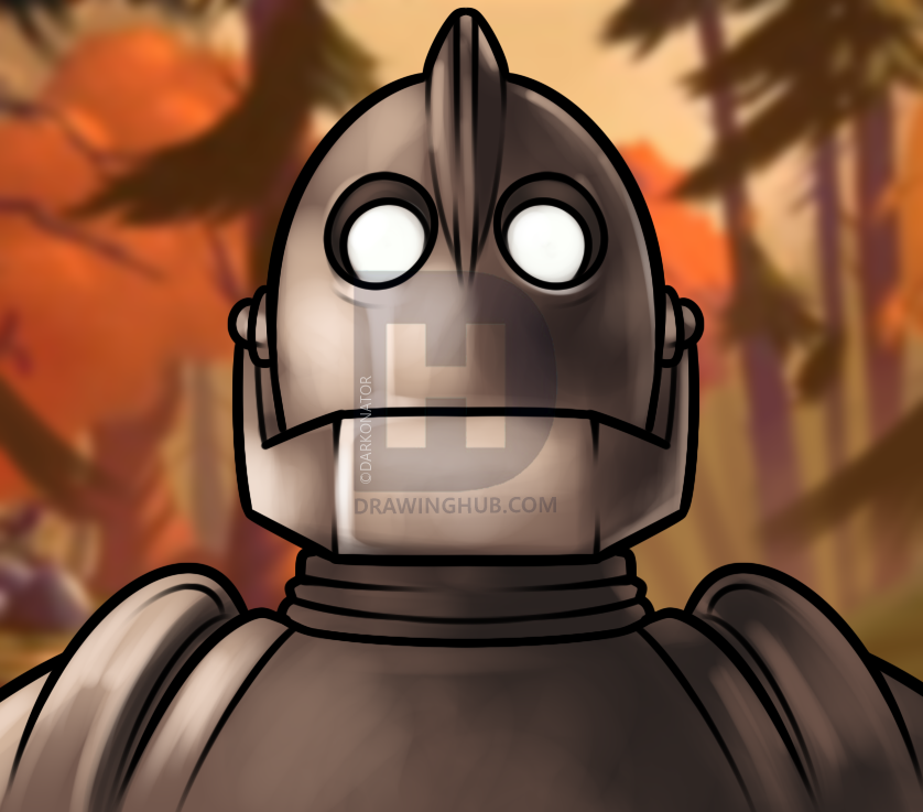 838x737 How To Draw The Iron Giant, Step - Iron Giant Drawing