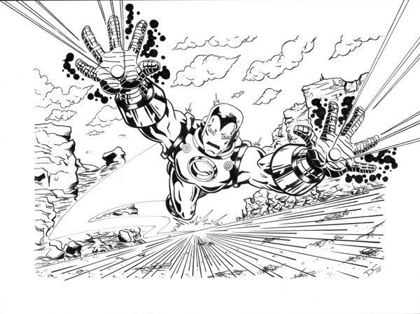 600x449 How To Draw Ironman Part - Iron Man 2 Drawing