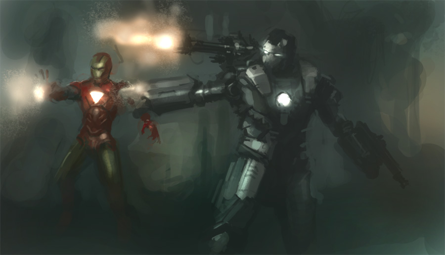 900x515 How To Draw War Machine And Ironman - Iron Man 2 Drawing