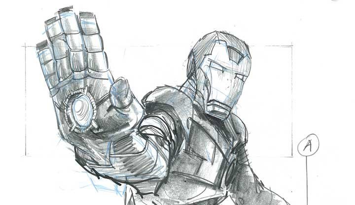 720x416 Iron Man Storyboard Animatics - Iron Man 2 Drawing
