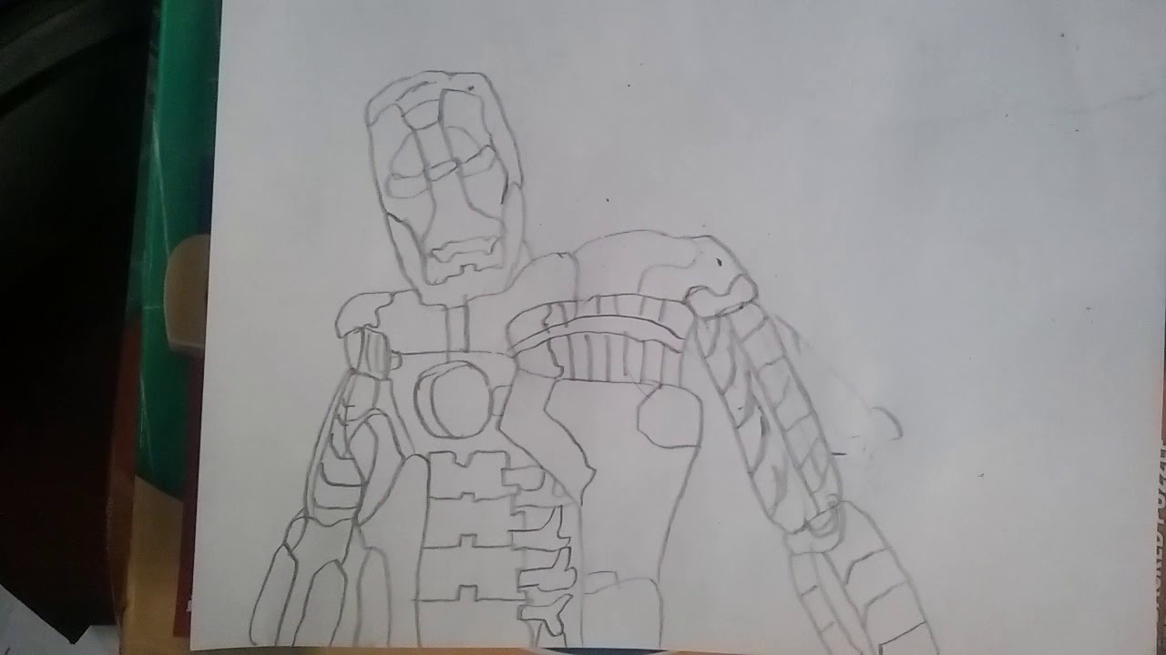 1280x720 Iron Man Drawing Mark - Iron Man 2 Drawing