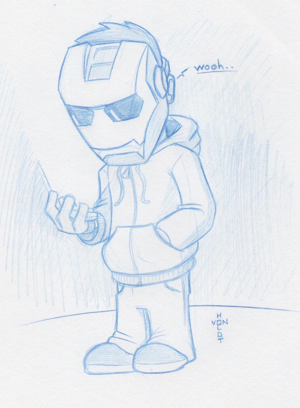 976x1328 Iron Man Doodle A Day - Iron Man 2 Drawing