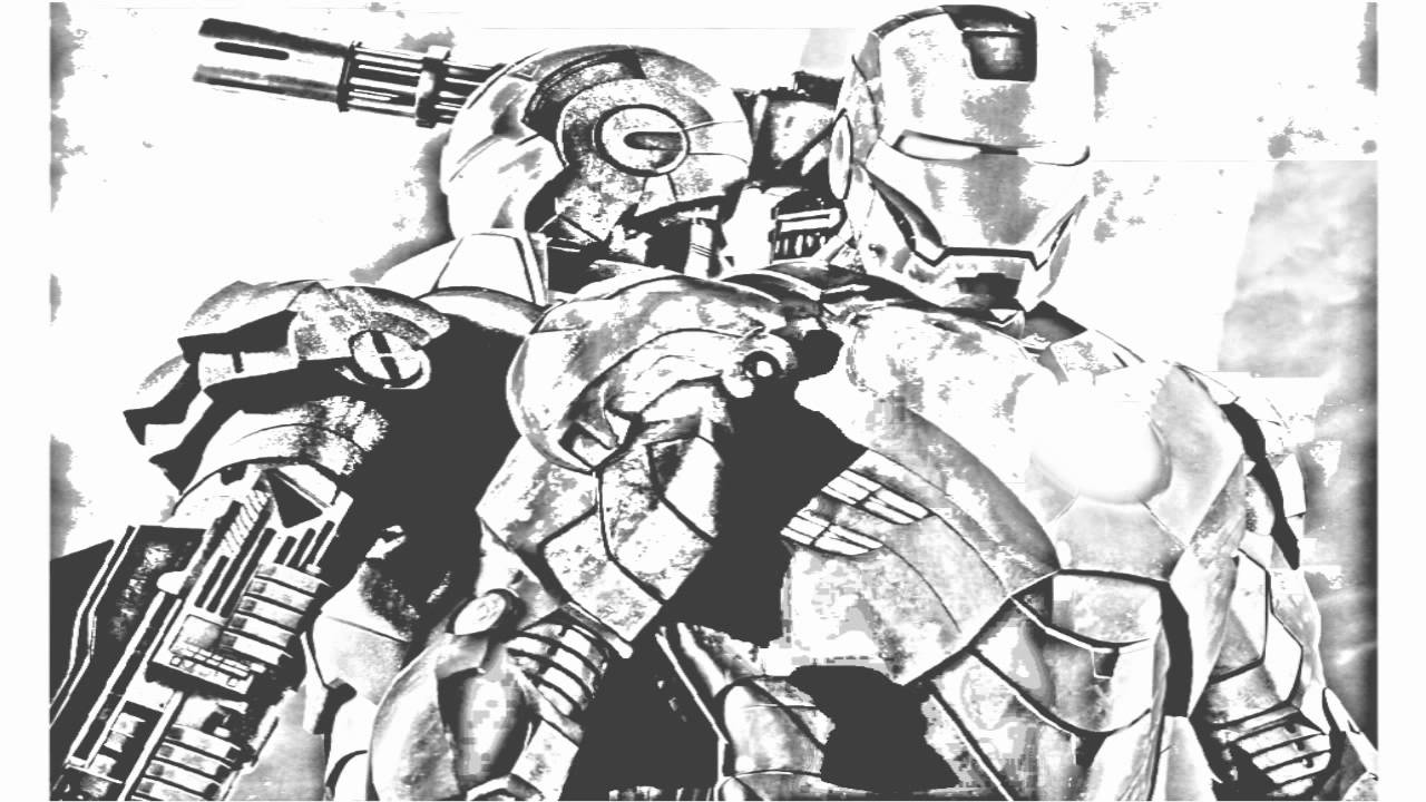 1280x720 Auto Draw Iron Man Movie - Iron Man 2 Drawing