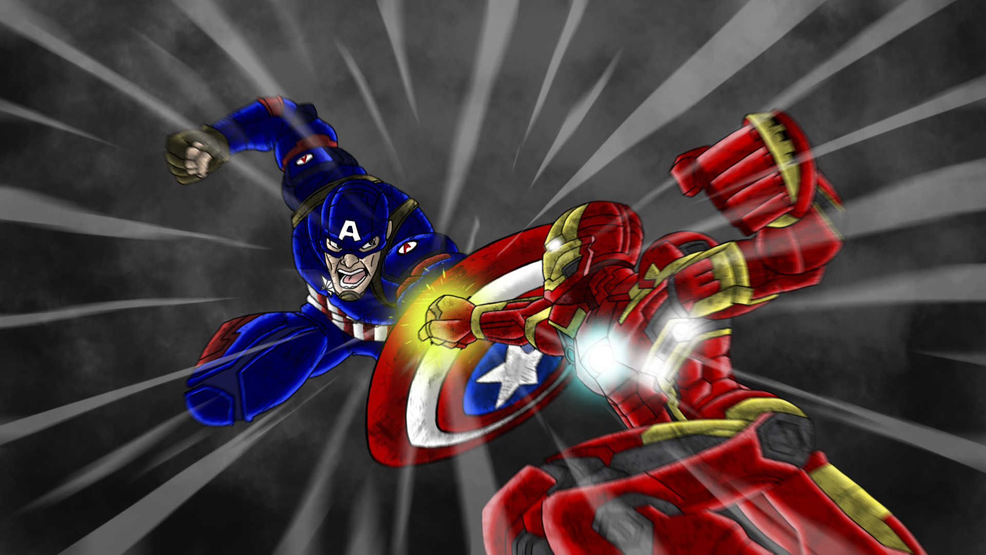 1920x1080 Daily Cartoon Drawings - Iron Man 2 Drawing