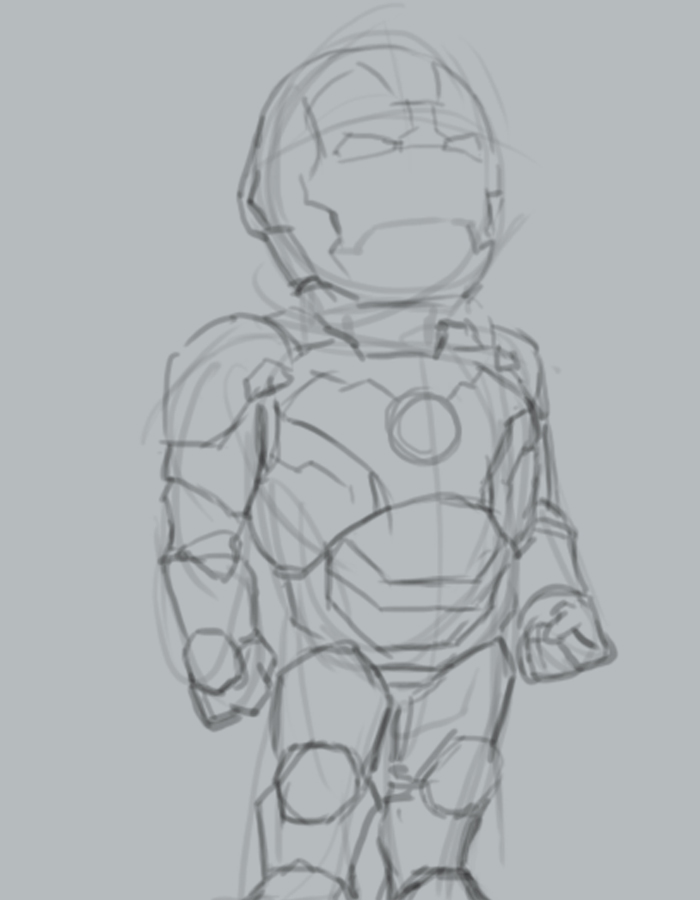 700x900 How To Draw Ironman Chibi - Iron Man 3 Drawing