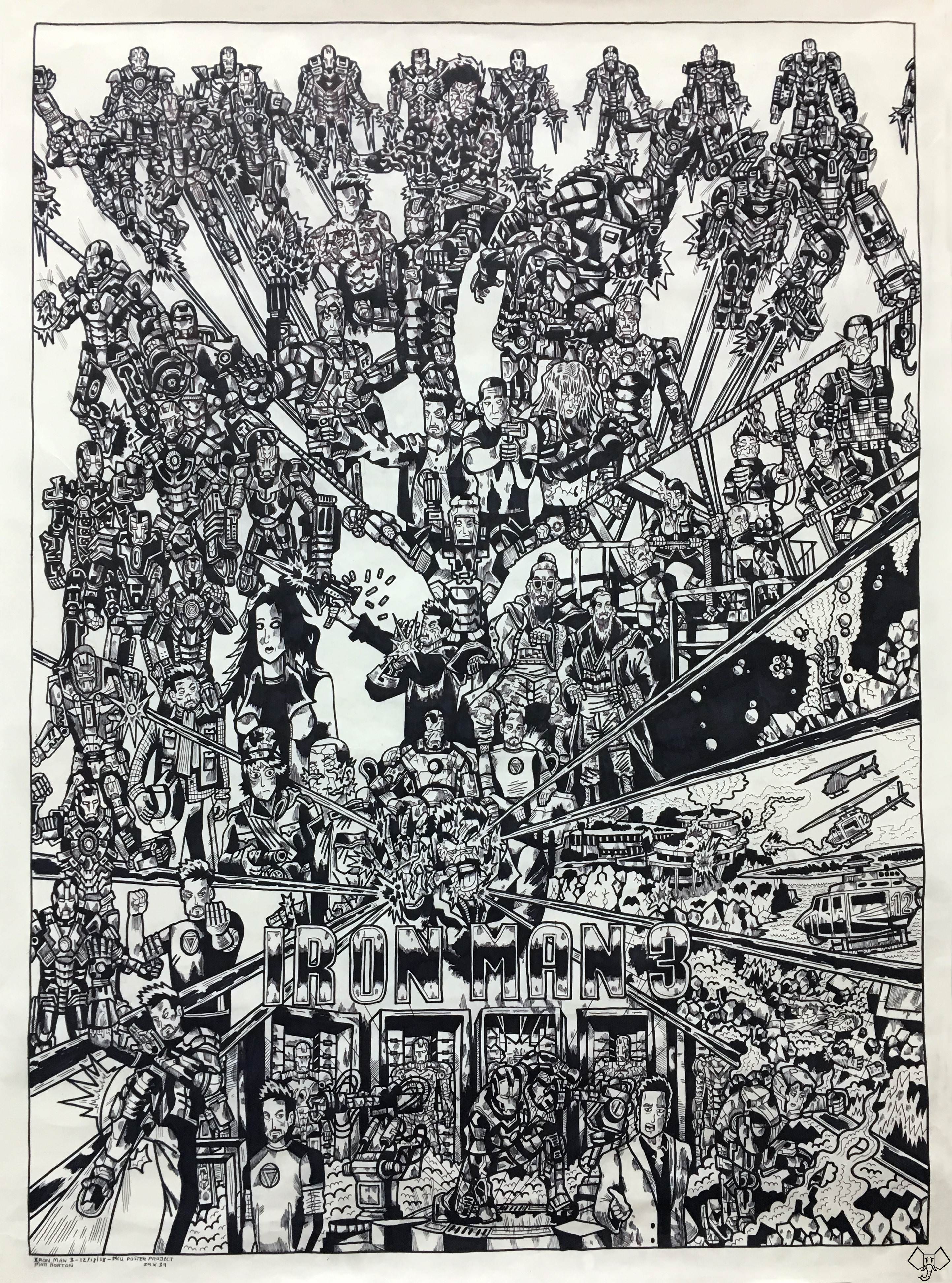 2886x3888 I Drew An Iron Man Movie Poster! - Iron Man 3 Drawing