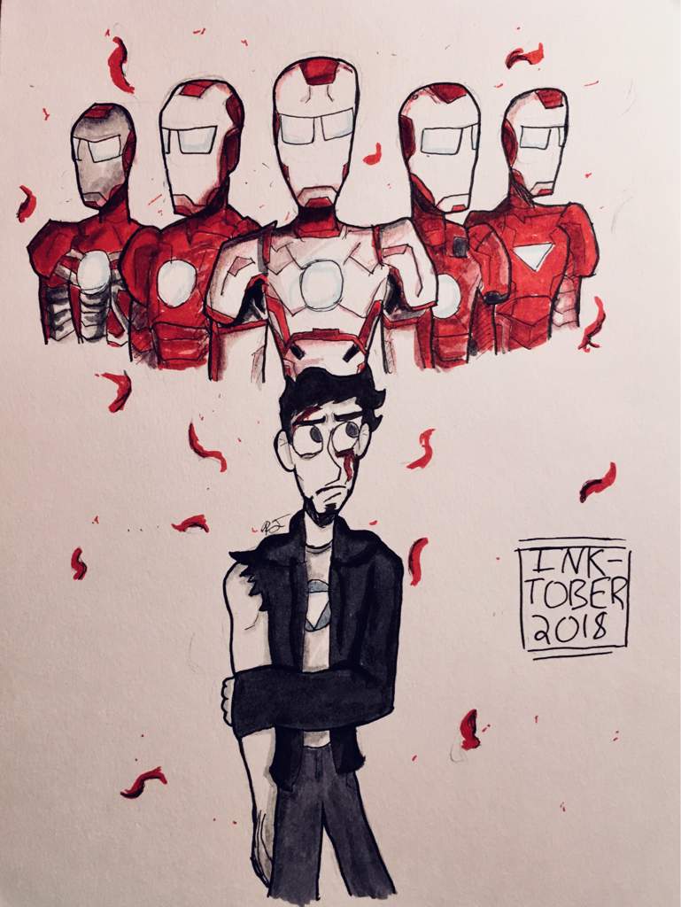 769x1024 Inktober Day Man Marvel Amino - Iron Man 3 Drawing