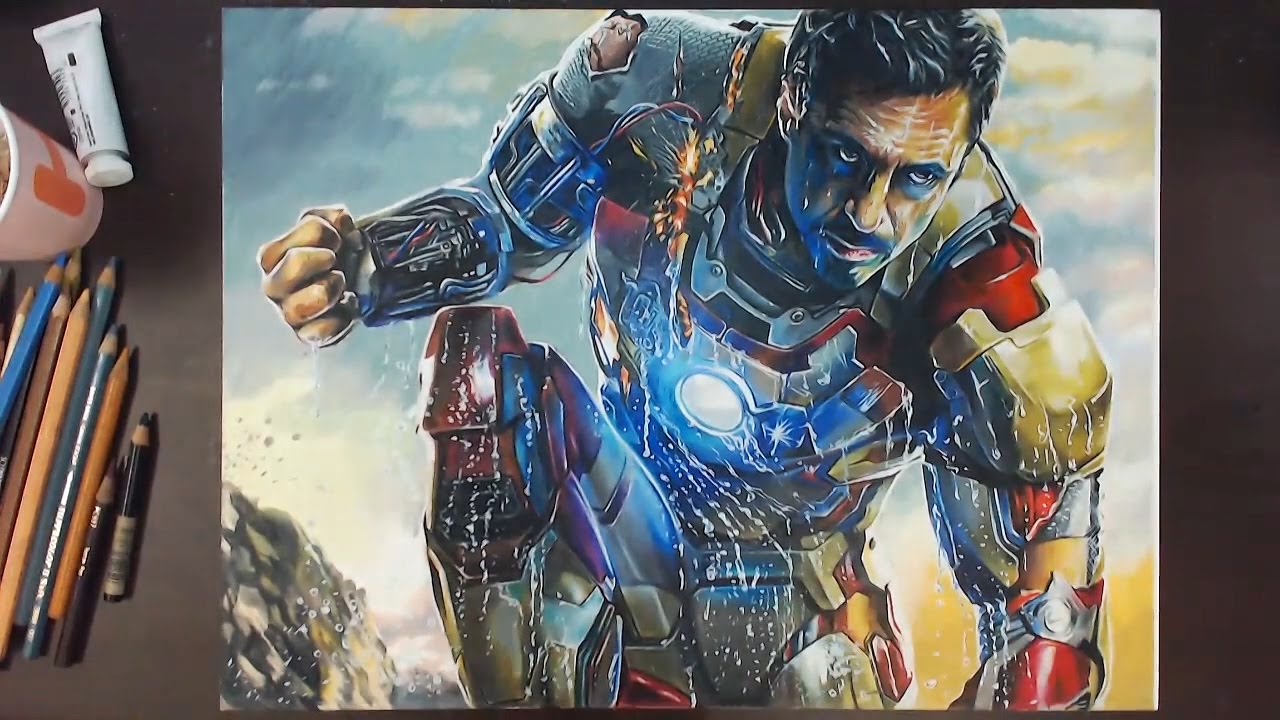 1280x720 Iron Man - Iron Man 3 Drawing