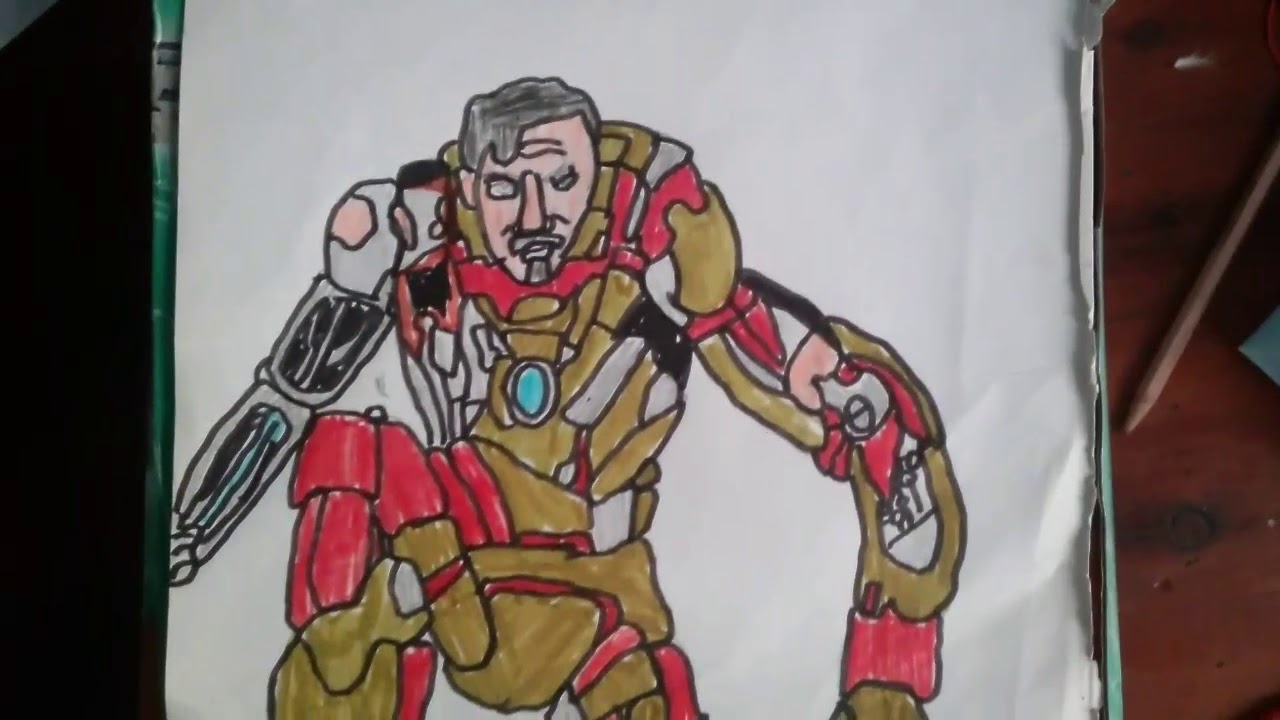 1280x720 Iron Man Poster Drawing - Iron Man 3 Drawing