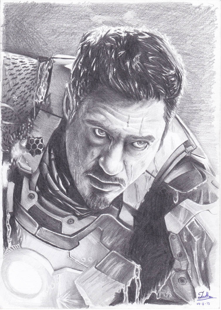 754x1059 Iron Man Poster Drawing - Iron Man 3 Drawing