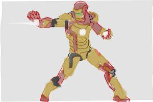300x200 Iron Man - Iron Man 3 Drawing