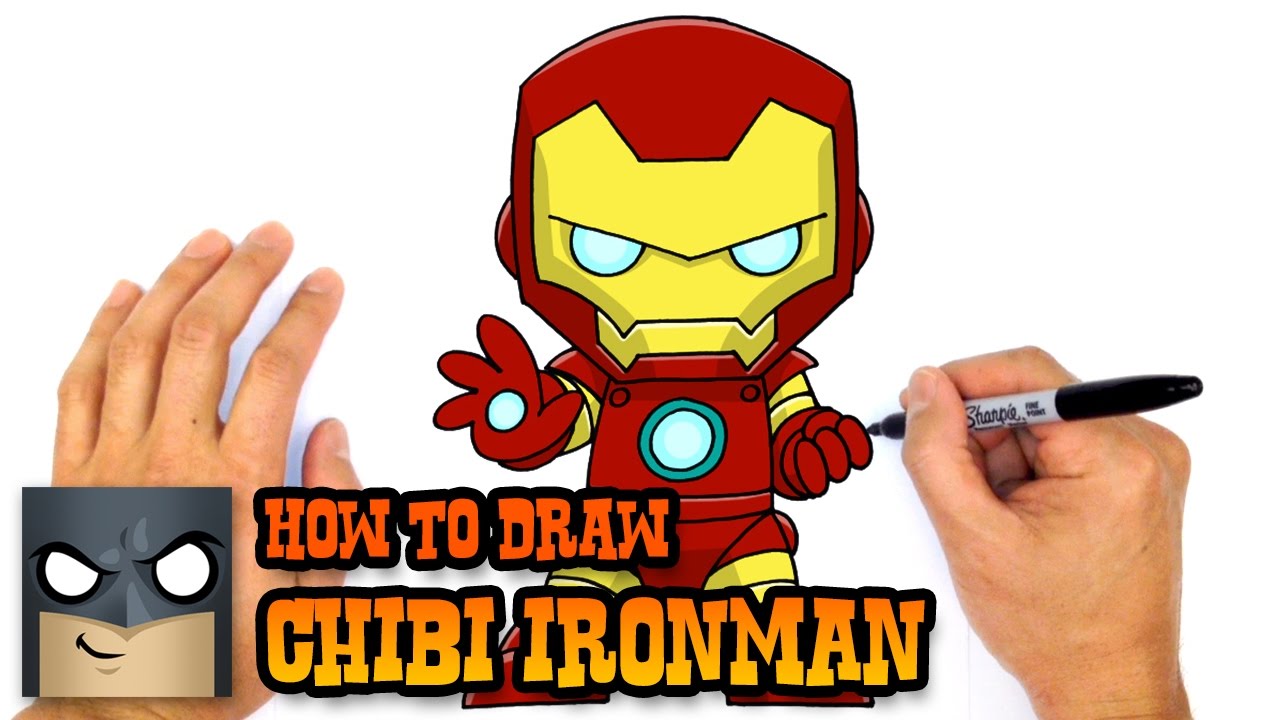 1280x720 How To Draw Ironman The Avengers - Iron Man Cartoon Drawing
