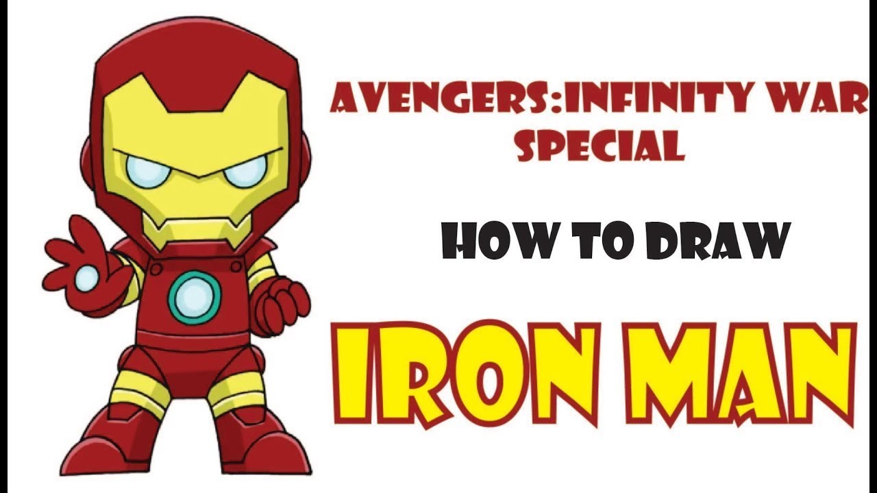 1280x720 Learn How To Draw Iron Man Cartoon Avengers Infinity War Special - Iron Man Cartoon Drawing