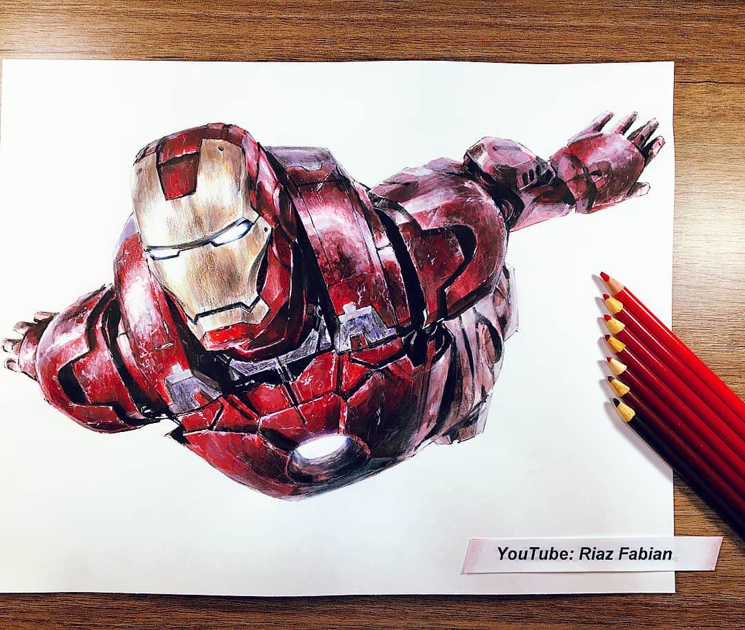 1080x913 Here's My Drawing Of Iron Man, Full Timelapse Vid Available - Iron Man Drawing