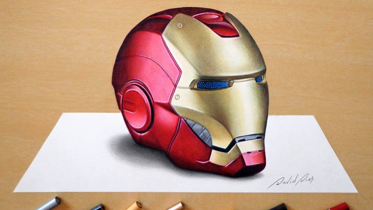 1280x720 Drawing Iron Man's Helmet - Iron Man Drawing