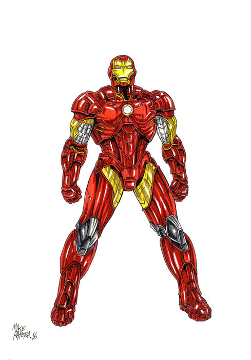 489x700 Ratera, Mike - Iron Man Drawing