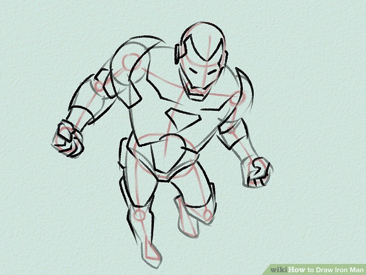 728x546 Ways To Draw Iron Man - Iron Man Drawing Easy