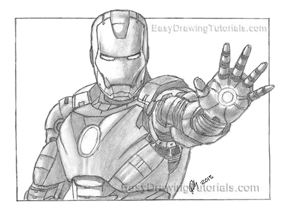 567x425 Iron Man - Iron Man Drawing Easy