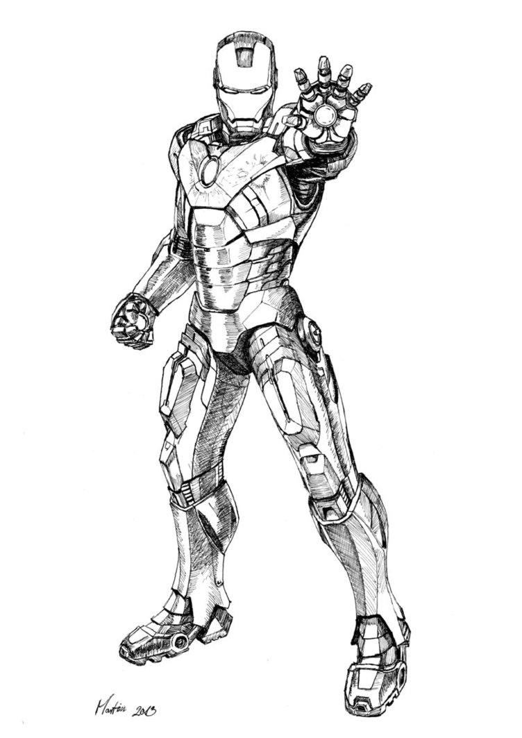 Iron Man Drawing In Pencil At Explore Collection