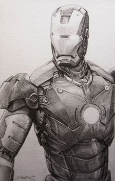 236x370 Iron Man, Avengers Original Pencil Drawing Cool Creations - Iron Man Drawing In Pencil