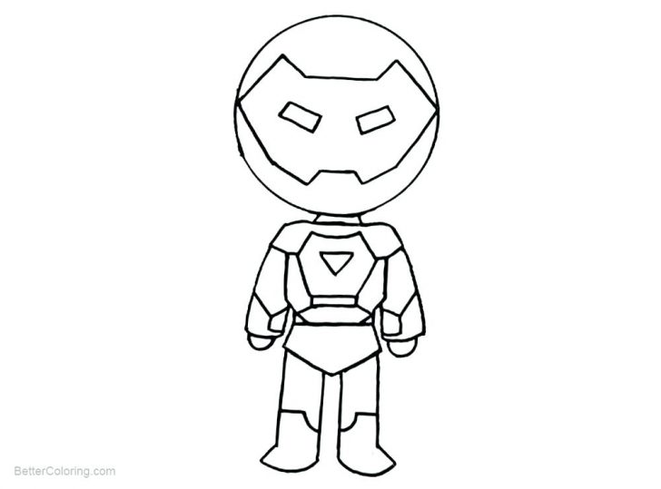 728x539 Funny Axel Chibi Drawing Coloring - Iron Man Easy Drawing