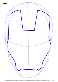 235x332 How To Draw Iron Man Easy, Step - Iron Man Face Drawing